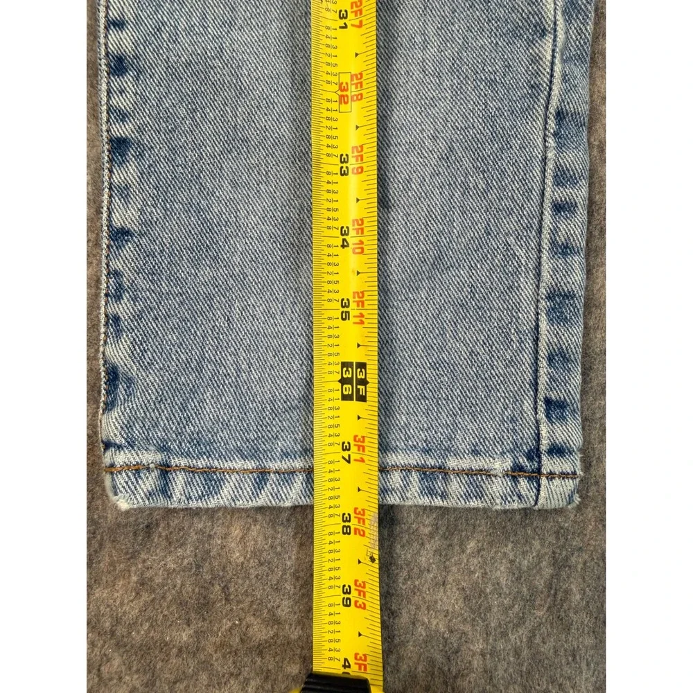 Vintage Calvin Klein High Waisted Straight Leg Jeans Light Wash Made in USA 1 24